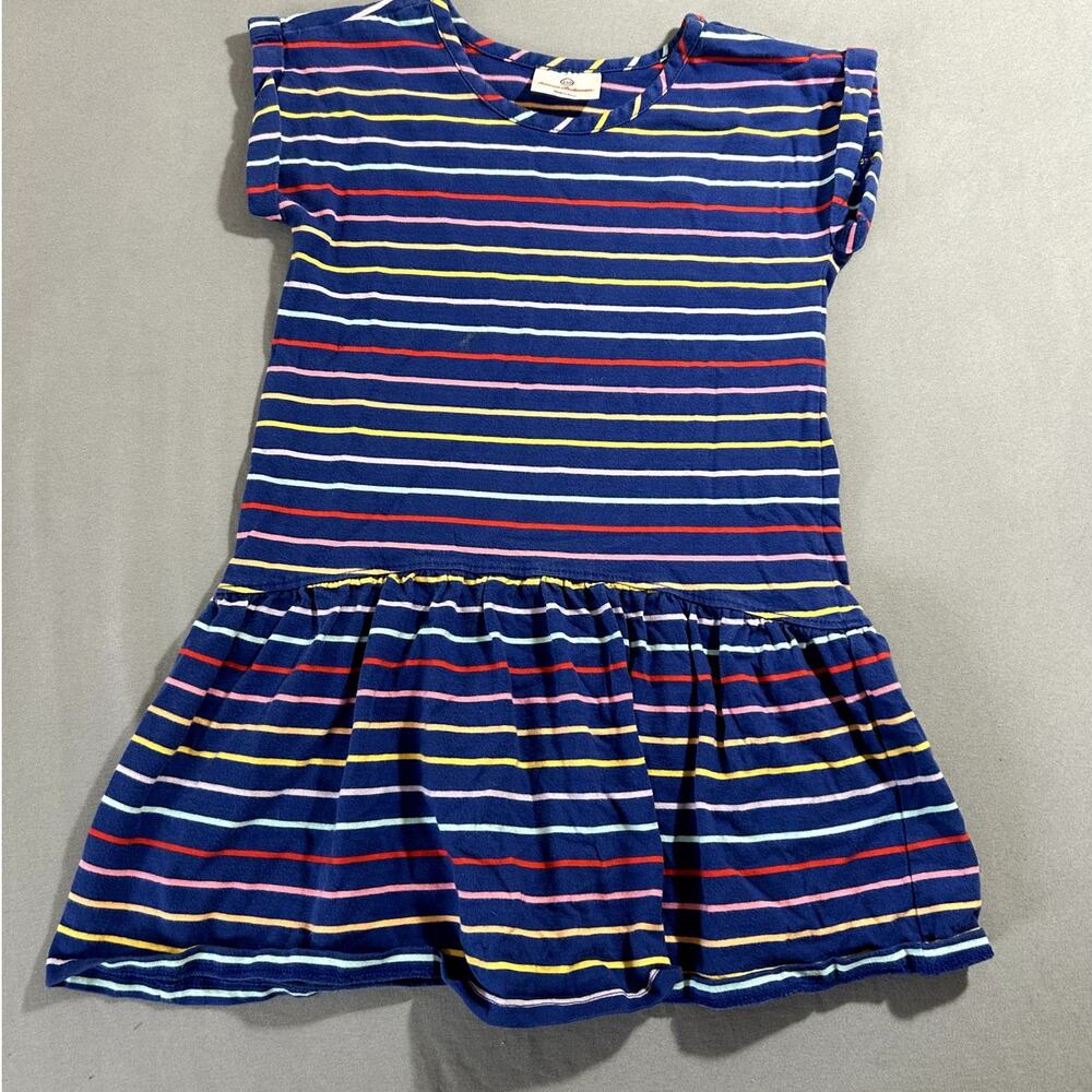 Hanna Andersson Girls 5T Twirl Dress Blue Stripes
